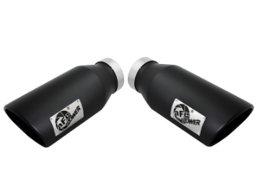 Picture of aFe Diesel Exhaust Tip Bolt On Black 4in Inlex x 6in Outlet x 15in