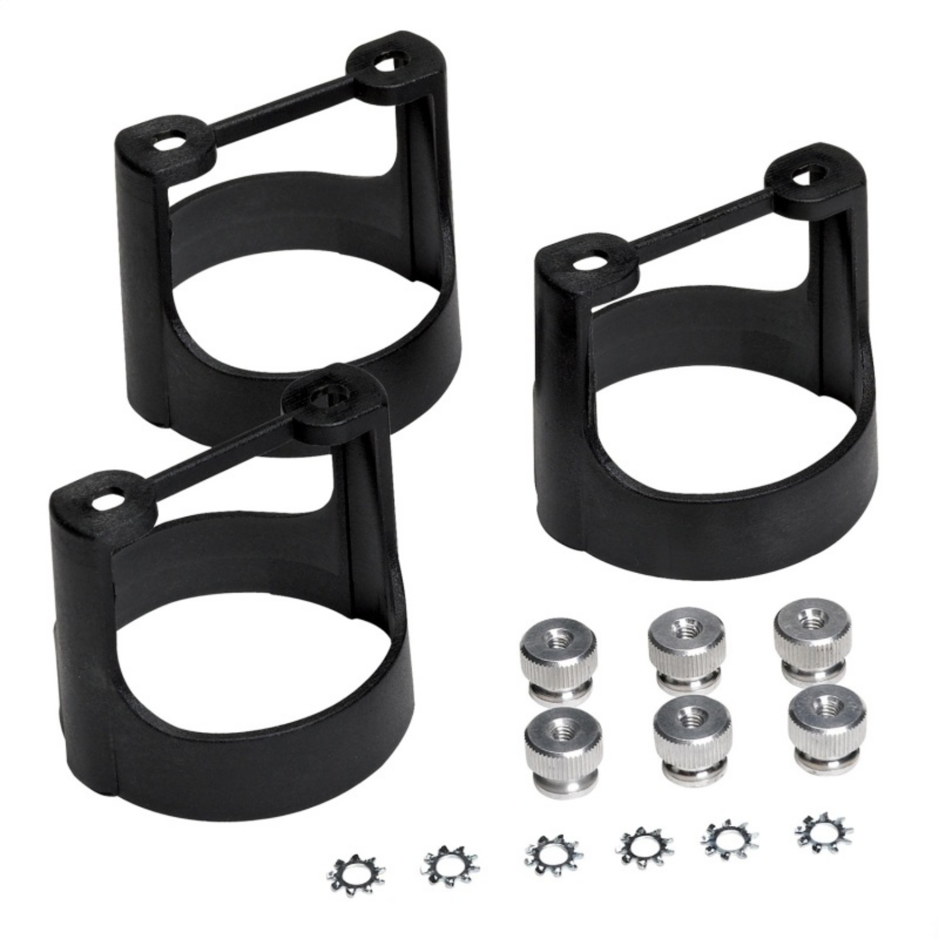 Picture of Autometer 2-1-16in Black Composite Gauge Bracket Kit 3pcs