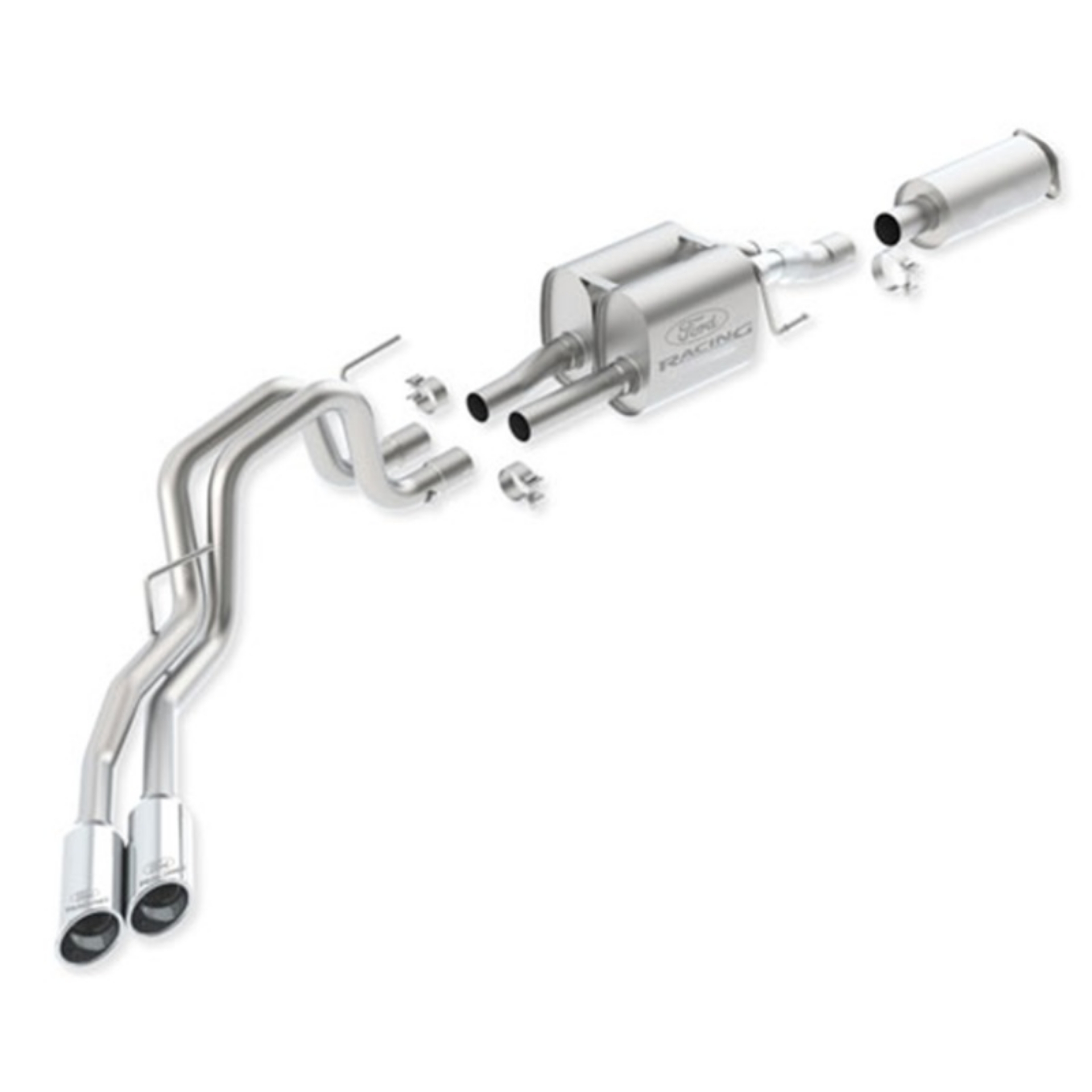 Picture of Ford Racing 2011-2014 F-150 SVT Raptor 6-2L Cat-Back Touring Exhaust System 145-inch WB