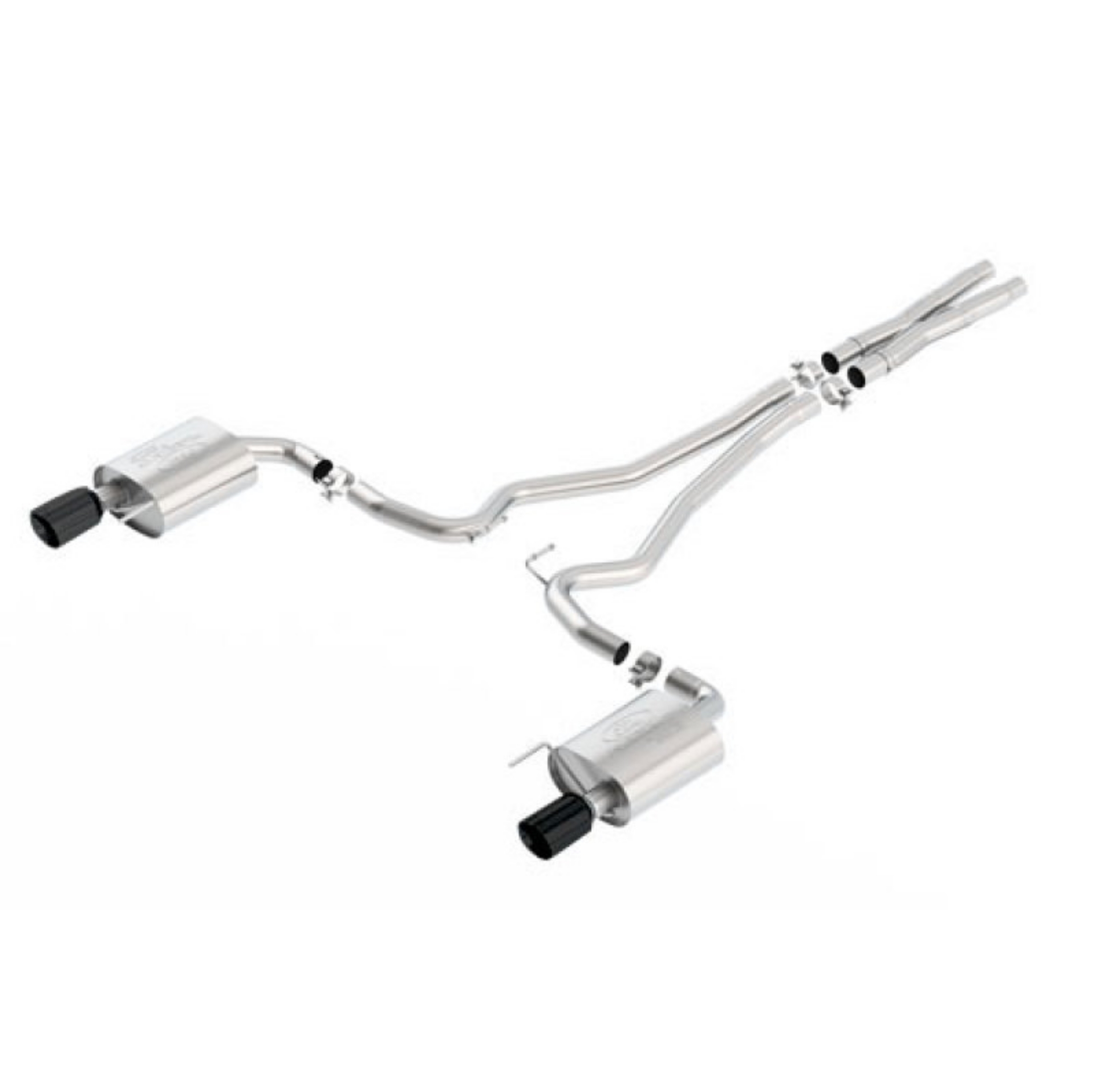 Picture of Ford Racing 2015 Mustang 5-0L Sport Cat-Back Exhaust System Black Chrome