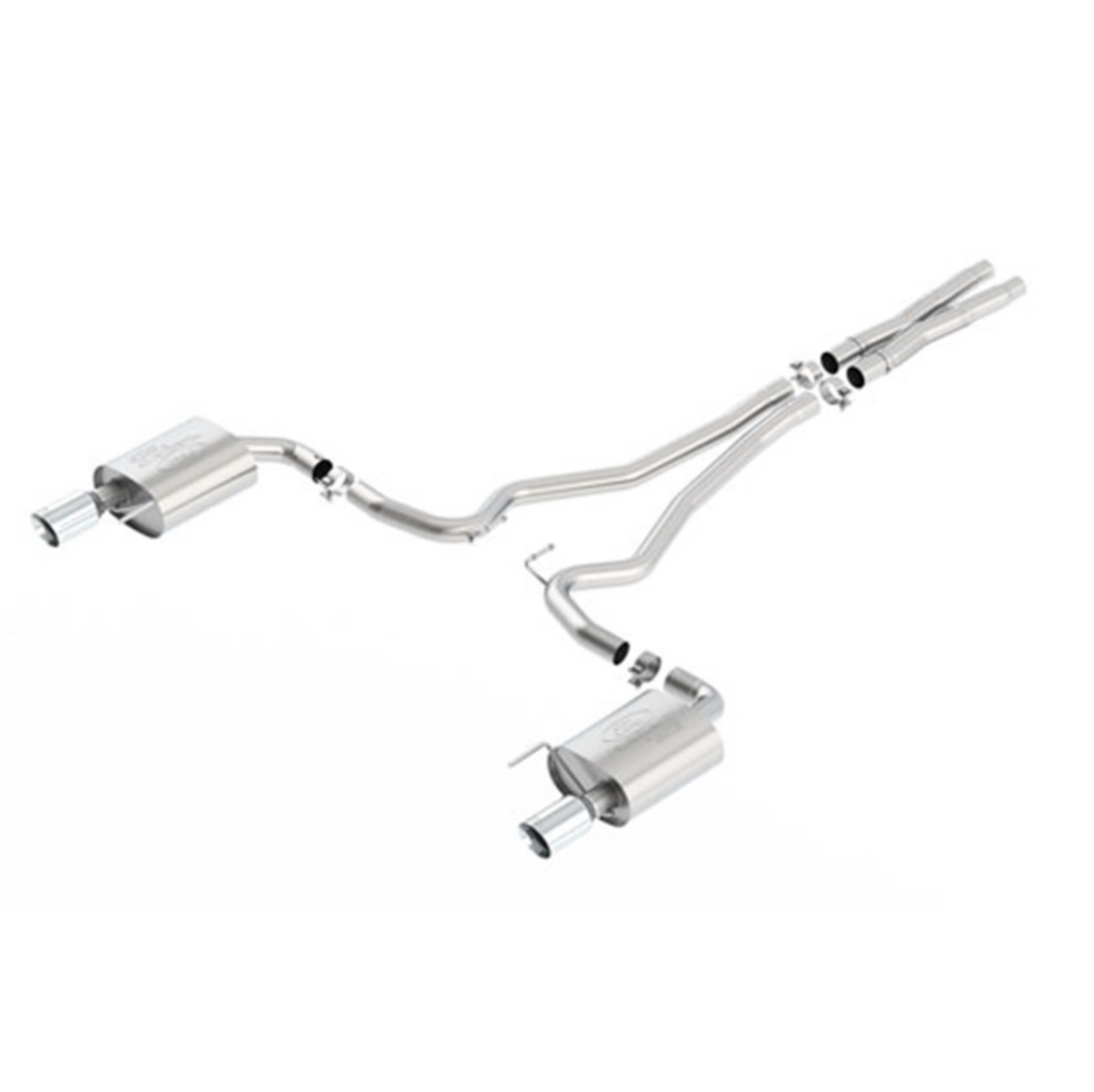 Picture of Ford Racing 2015 Mustang 5-0L Sport Cat-Back Exhaust System Chrome No Drop Ship