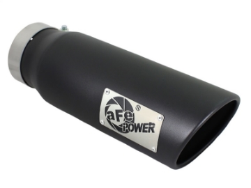 Picture of aFe Diesel Exhaust Tip Bolt On Black 4in Inlex x 5in Outlet x 15in