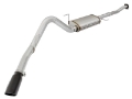 Picture of aFe MACHForce XP Exhaust 3in-3-5in SS Single Side Exit CB w- Black Tips 15 Ford F150 V8 5-0L CC-SB