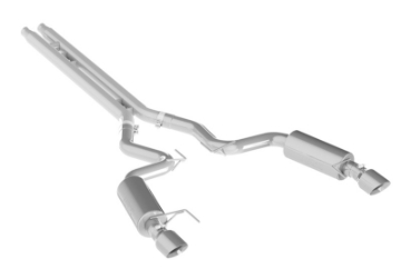Picture of MBRP 15 Ford Mustang GT 5-0 Convertible T409 3in Cat Back Dual Split Rear Exit Street Version