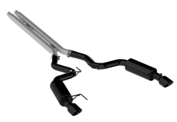 Picture of MBRP 15 Ford Mustang GT 5-0 Convertible Black 3in Cat Back Dual Split Rear Exit Street Version