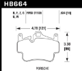 Picture of Hawk 05-08 Porsche 911 Carrera - 08 Boxster - 07-08 Cayman Front DTC-60 Brake Pads