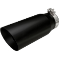 Picture of MagnaFlow Tip Stainless Black Coated Single Double Round Single Outlet 5in Dia 4in Inlet 13in L