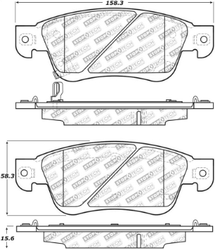 Picture of StopTech Street Select 07-08 Infiniti G35- 08-13 G37- 14-16 Q60 Front Brake Pads w- Hardware