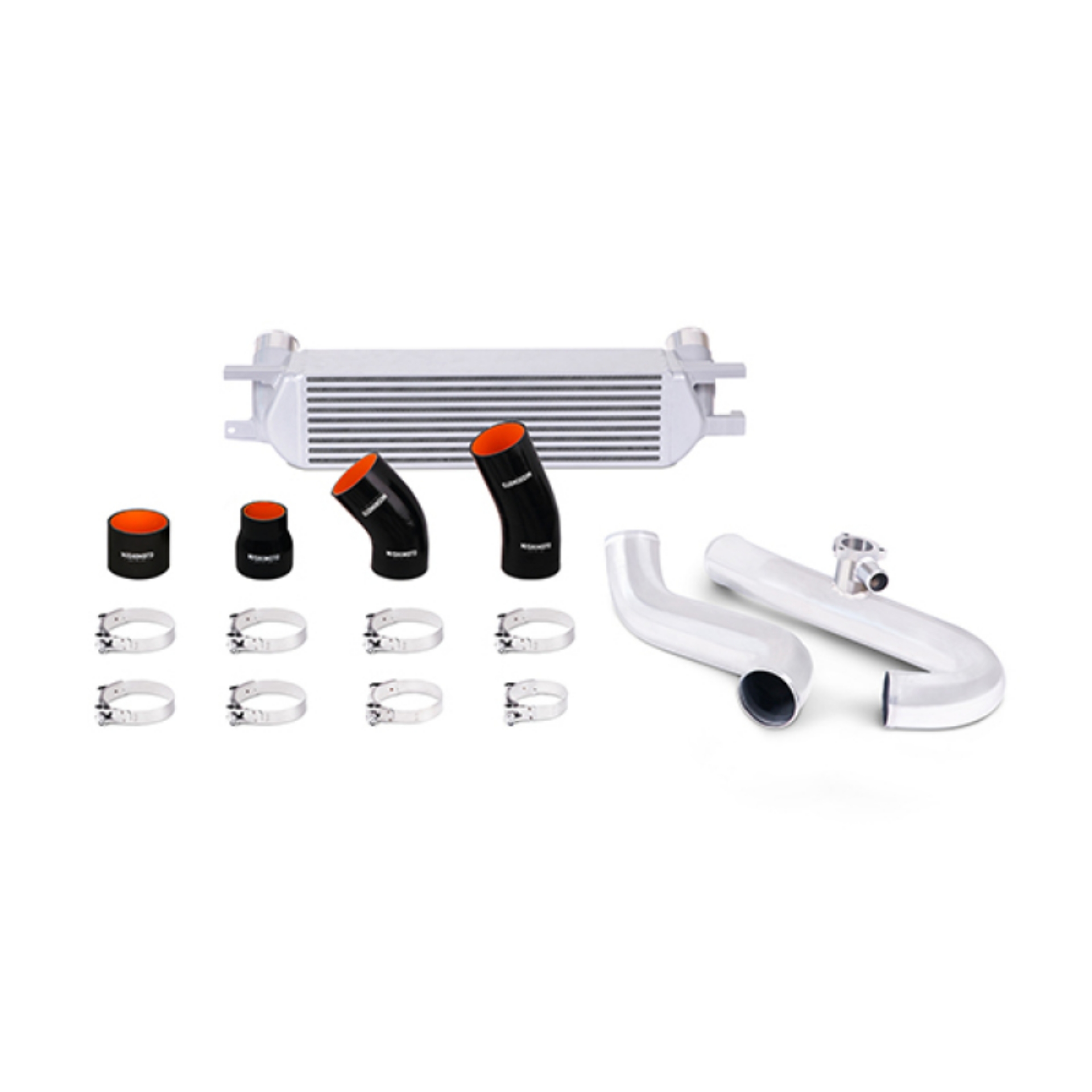 Picture of Mishimoto 2015 Ford Mustang EcoBoost Performance Intercooler Kit - Silver Core Polished Pipes
