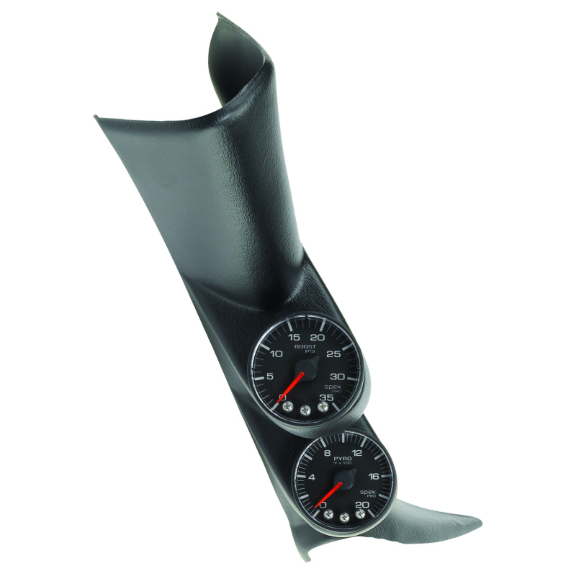 Picture of Autometer Diesel Gauge Kit A-Pillar w- Speaker 01-07 GM Boost-EGT 60psi-2000 degree F Black Spek-Pro