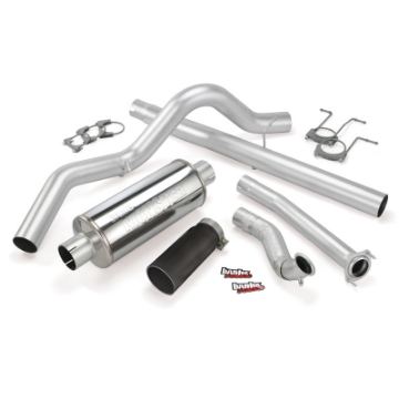 Picture of Banks Power 94-97 Ford 7-3L ECSB Monster Exhaust System - SS Single Exhaust w- Black Tip