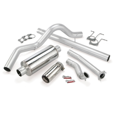 Picture of Banks Power 94-97 Ford 7-3L CCLB Monster Exhaust System - SS Single Exhaust w- Chrome Tip