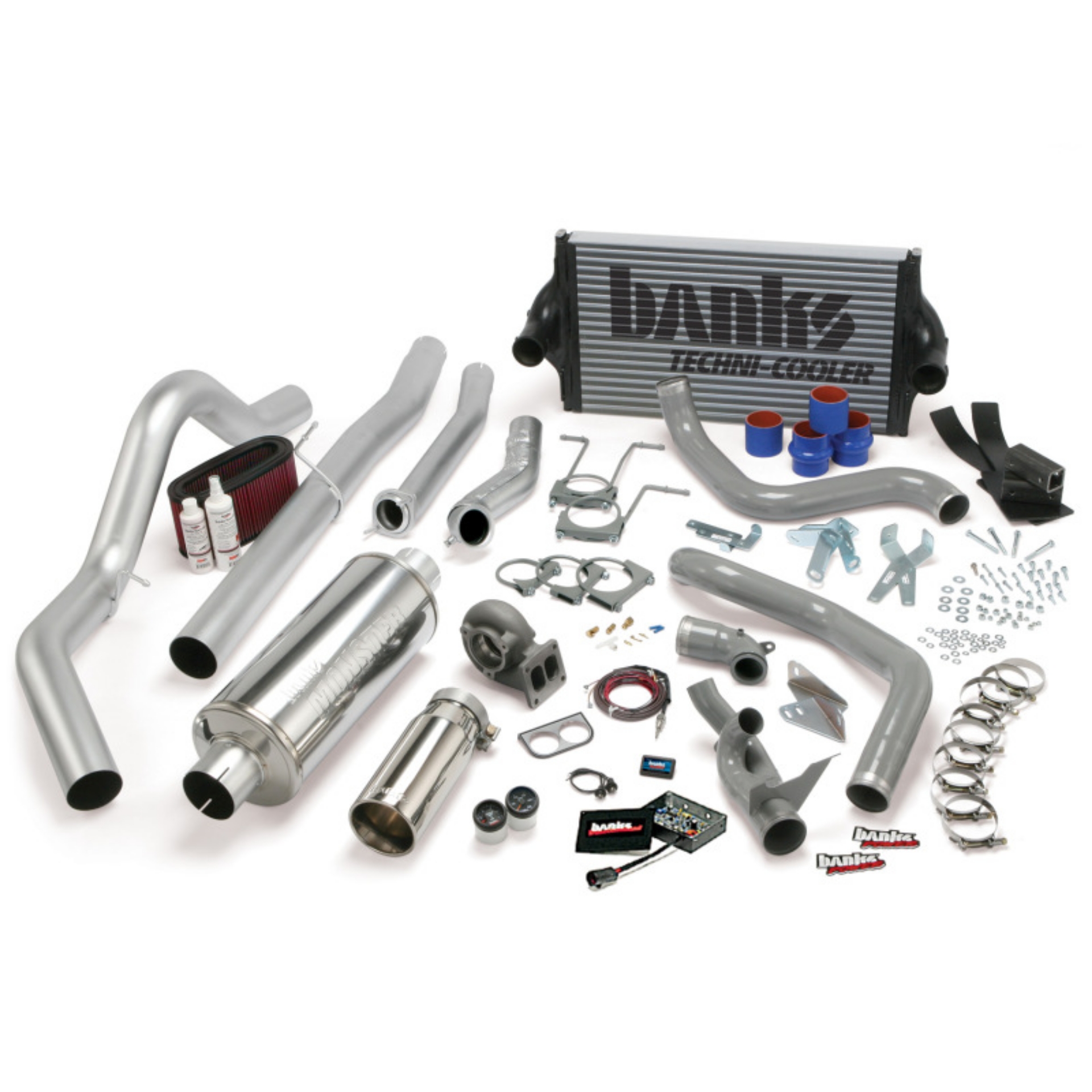 Picture of Banks Power 94-97 Ford 7-3L CCLB Auto PowerPack System - SS Single Exhaust w- Chrome Tip