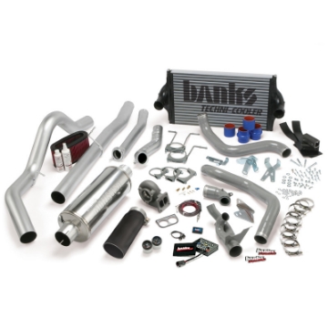 Picture of Banks Power 94-97 Ford 7-3L CCLB Auto PowerPack System - SS Single Exhaust w- Black Tip
