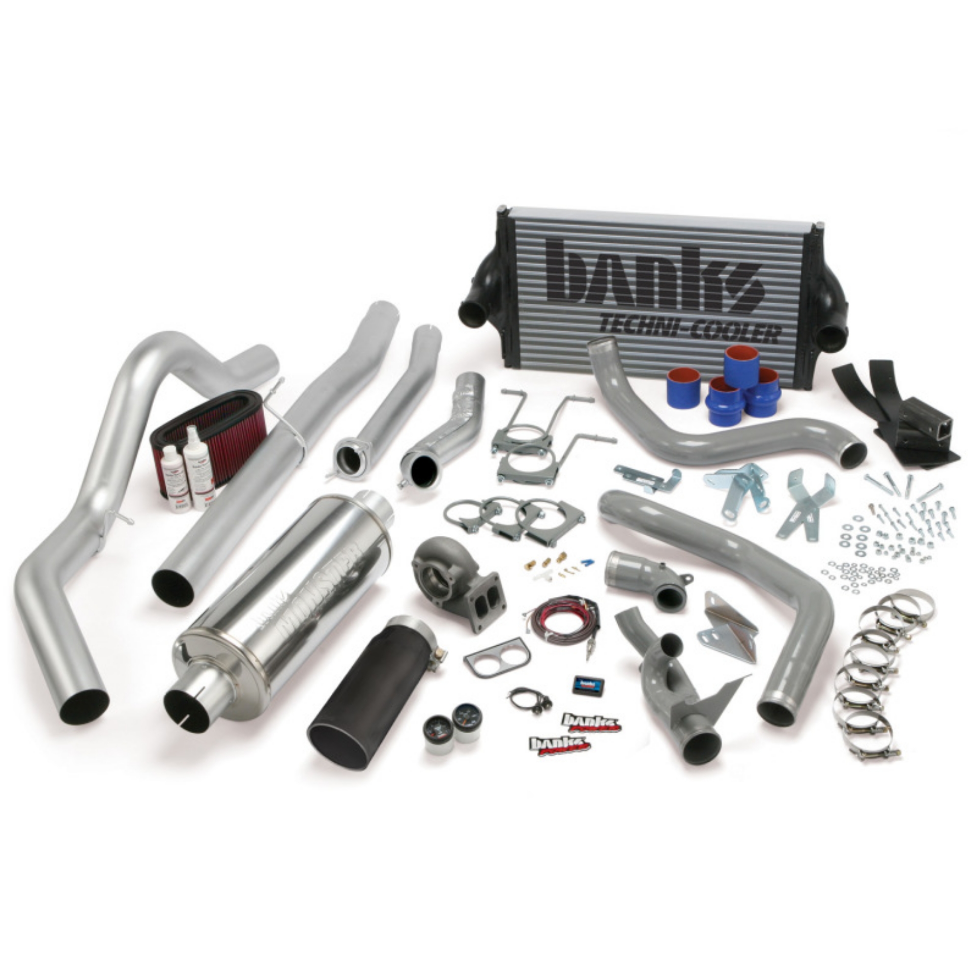 Picture of Banks Power 94-97 Ford 7-3L CCLB Man PowerPack System - SS Single Exhaust w- Black Tip