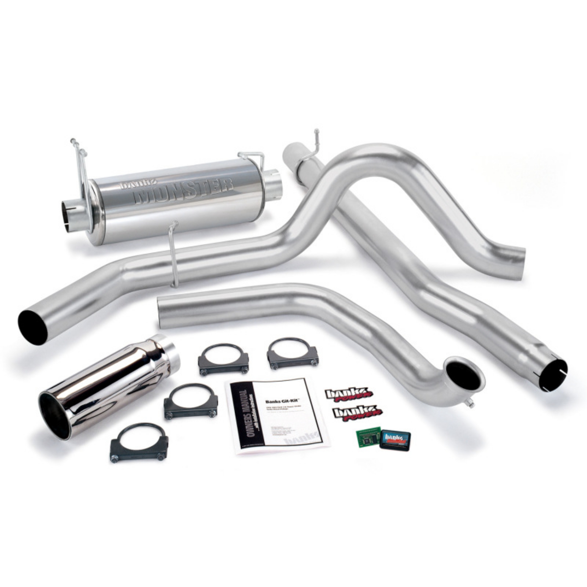 Picture of Banks Power 99 Ford 7-3L Truck w-Cat Conv Git-Kit - SS Single Exhaust w- Chrome Tip