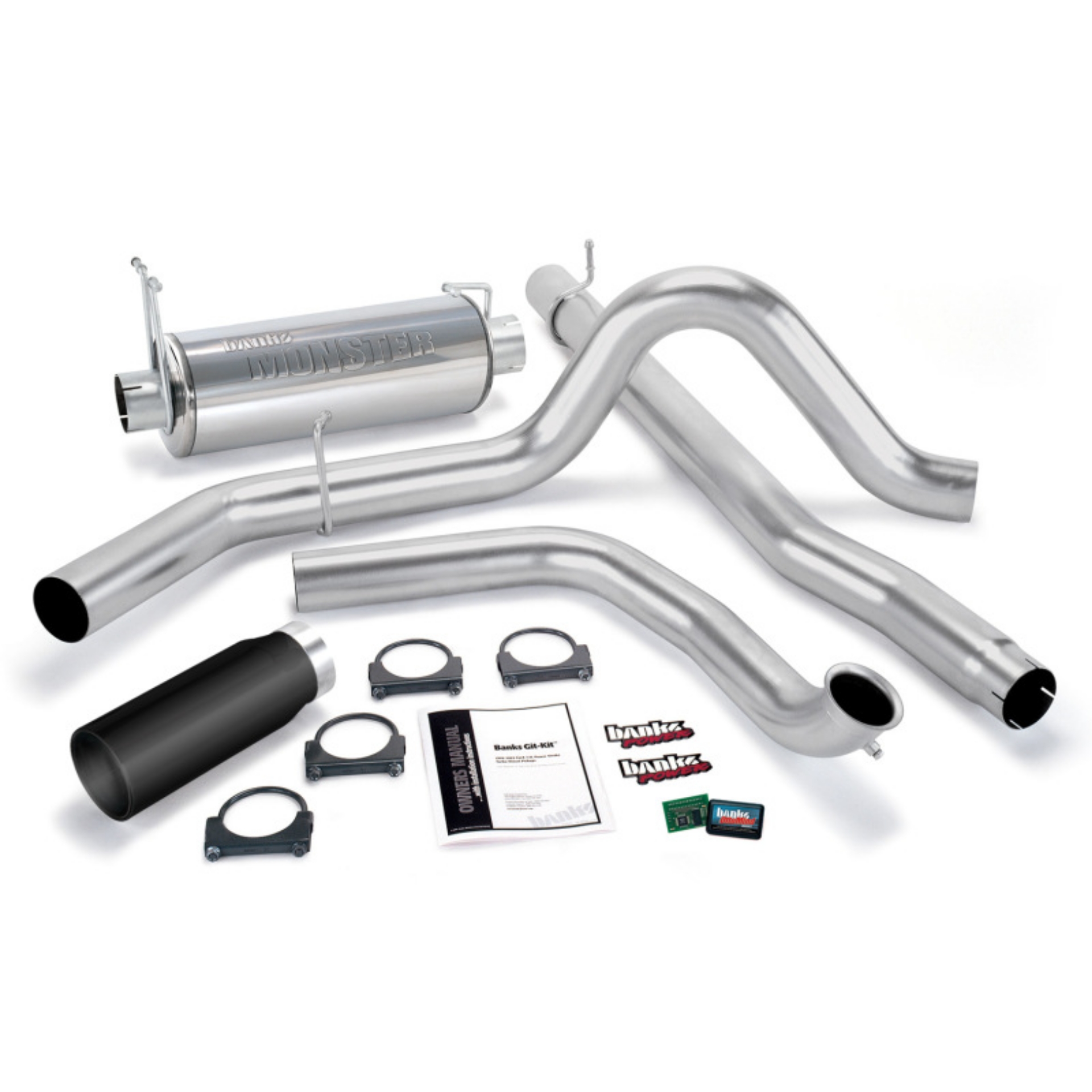 Picture of Banks Power 99-03 Ford 7-3L Git-Kit - SS Single Exhaust w- Black Tip