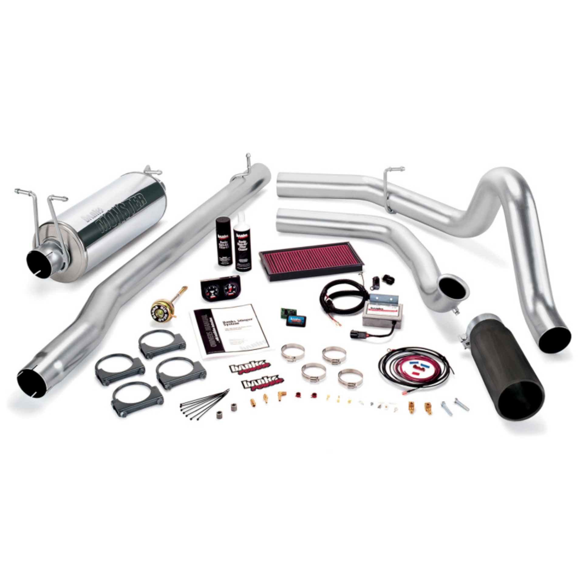 Picture of Banks Power 99 Ford 7-3L F250-350 Auto Stinger System - SS Single Exhaust w- Black Tip