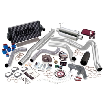Picture of Banks Power 99 Ford 7-3L F250-350 Auto PowerPack System - SS Single Exhaust w- Black Tip