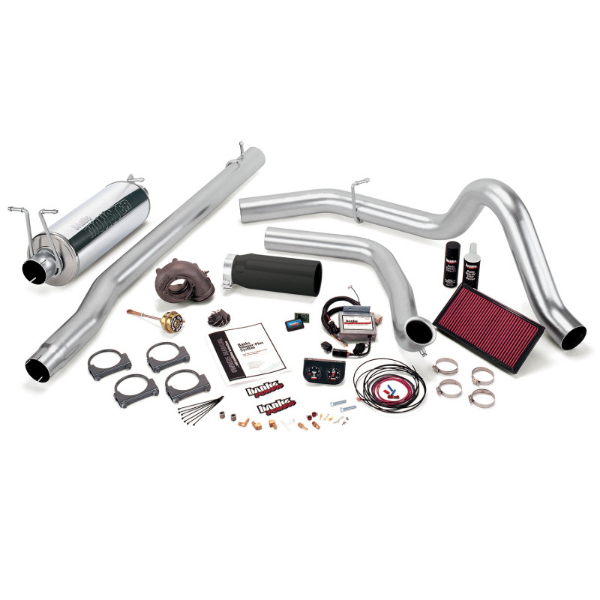 Picture of Banks Power 99-5 Ford 7-3L F250-350 Auto Stinger-Plus System - SS Single Exhaust w- Black Tip
