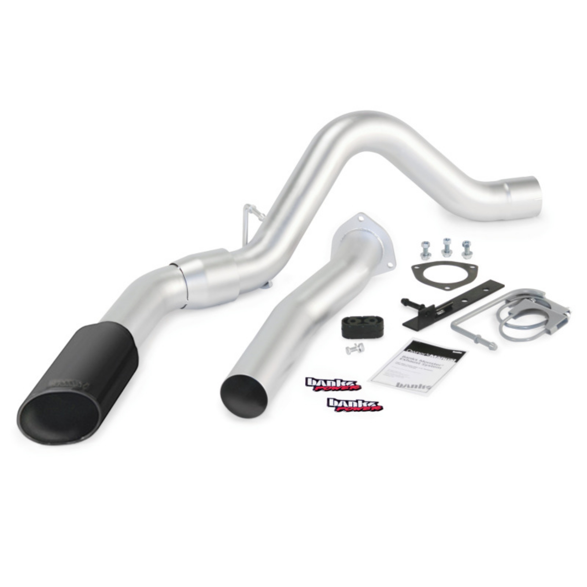 Picture of Banks Power 07-10 Chev 6-6L LMM ECSB-CCLB Monster Exhaust System - SS Single Exhaust w- Black Tip