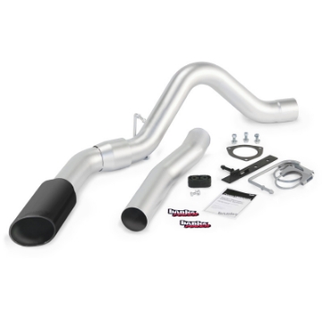 Picture of Banks Power 11-14 Chev 6-6L LML ECLB-CCSB-CCLB Monster Exhaust Sys - SS Single Exhaust w- Black Tip