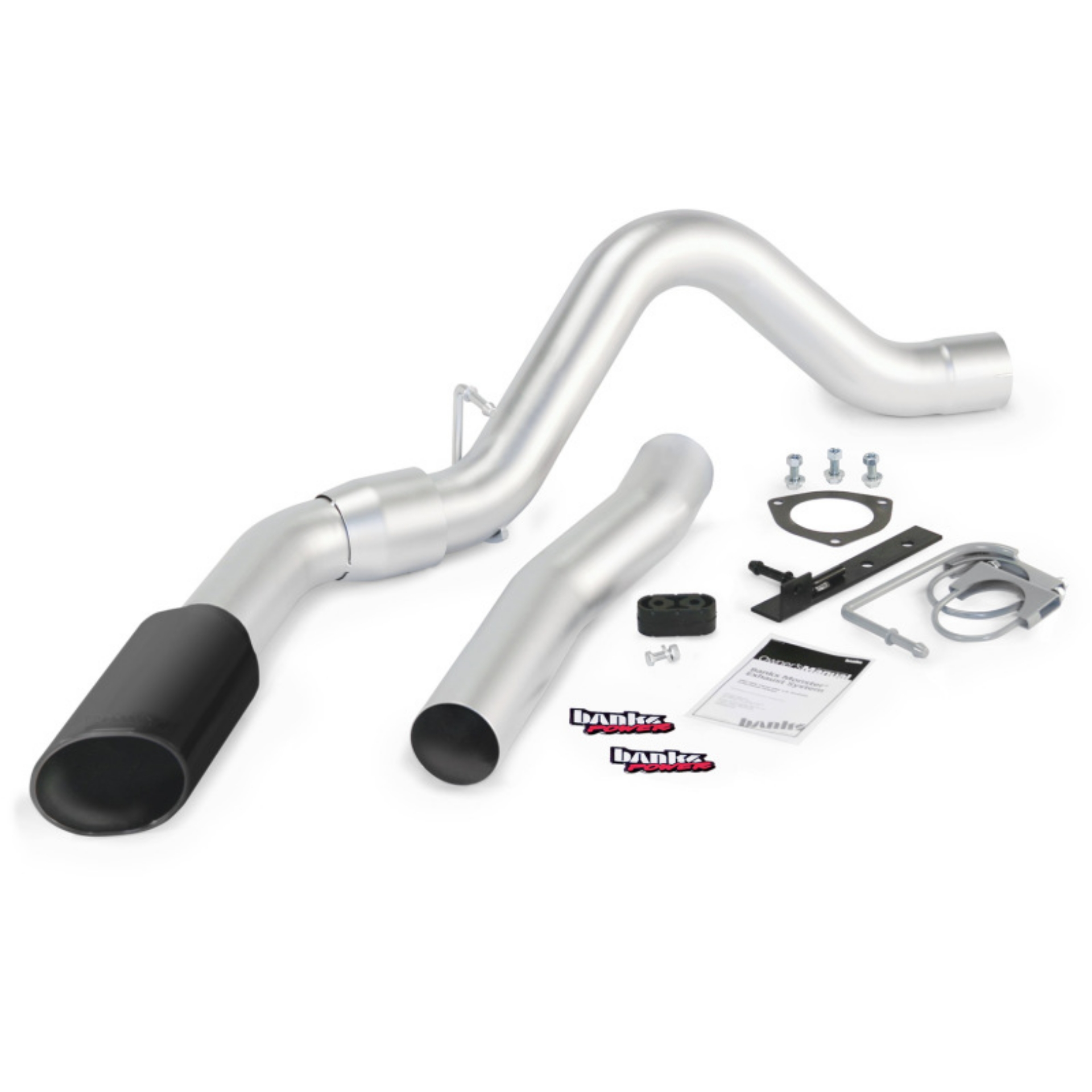 Picture of Banks Power 15 Chevy 6-6L LML ECLB-CCSB-CCLB Monster Exhaust System - SS Single Exhaust w- Black Tip