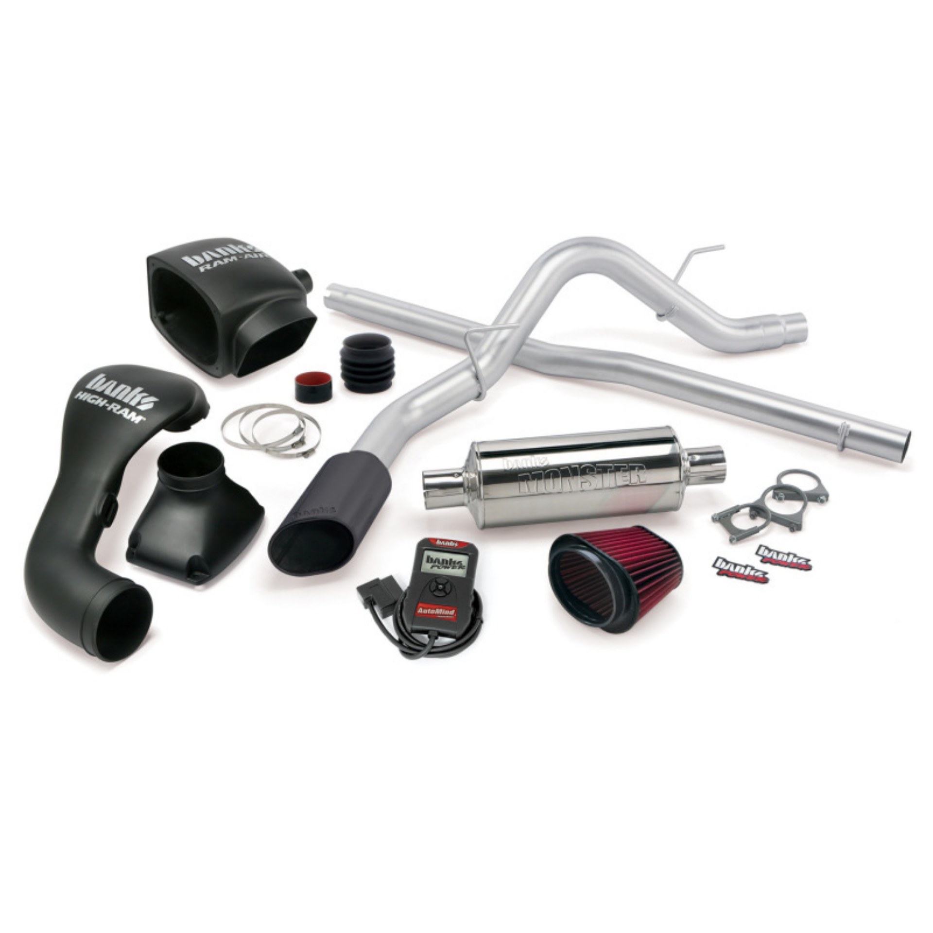 Picture of Banks Power 04-08 Ford 5-4L F-150 SCLB-ECMB Stinger System - SS Single Exhaust w- Black Tip
