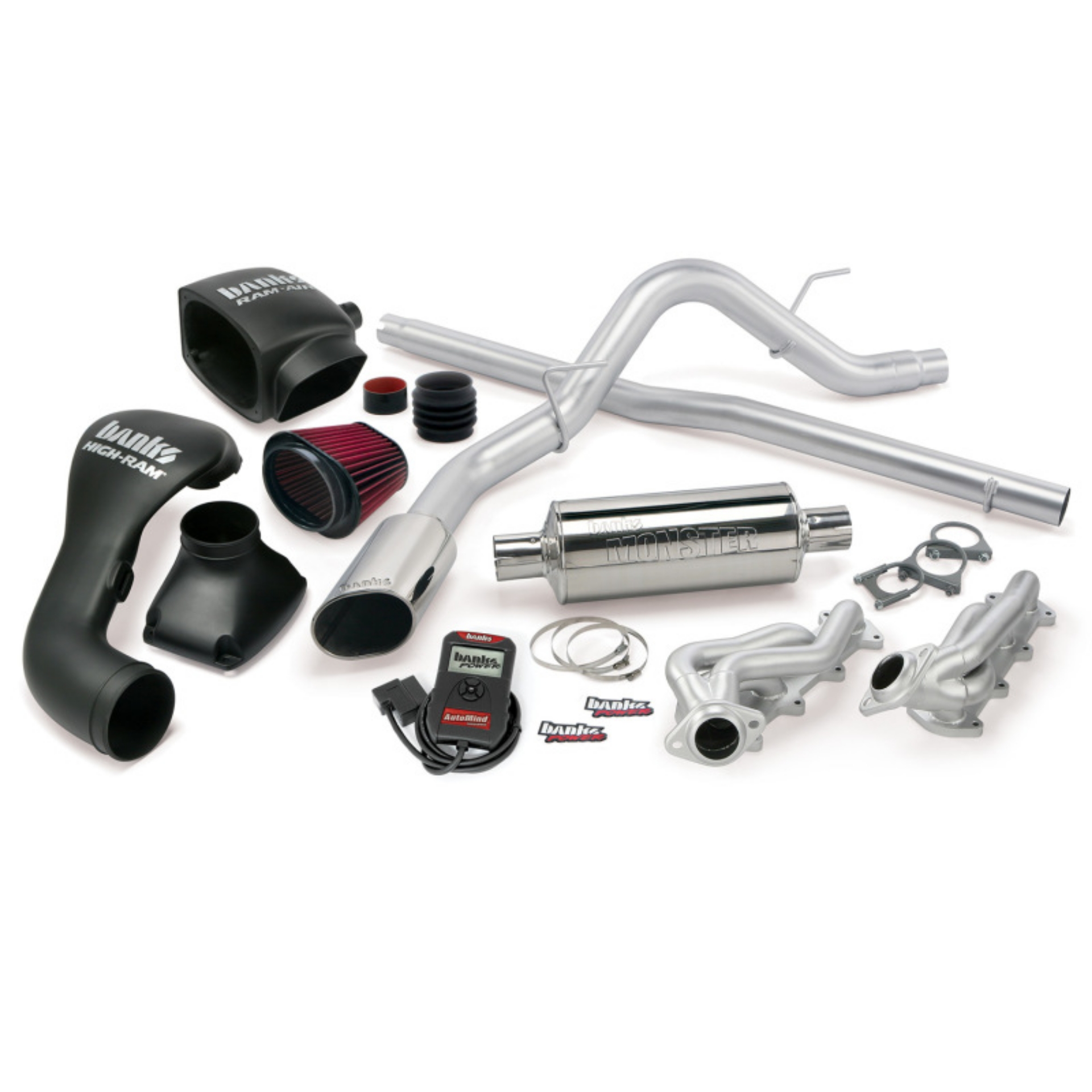 Picture of Banks Power 06-08 Ford 5-4L F-150 CCMB PowerPack System - SS Single Exhaust w- Chrome Tip