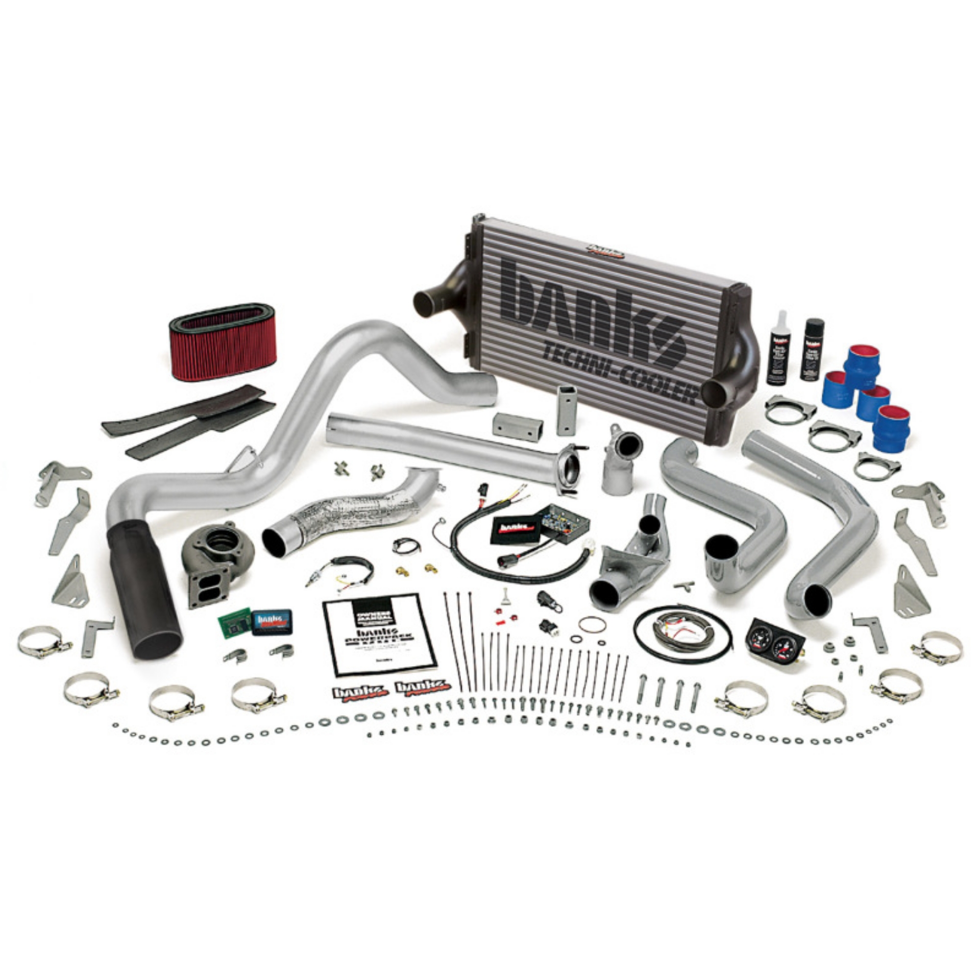 Picture of Banks Power 95-5-97 Ford 7-3L Auto PowerPack System - SS Single Exhaust w- Black Tip