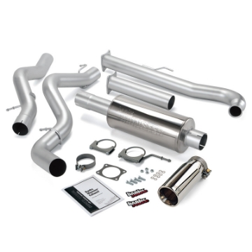 Picture of Banks Power 01-04 Chevy 6-6L SCLB Monster Exhaust System - SS Single Exhaust w- Chrome Tip