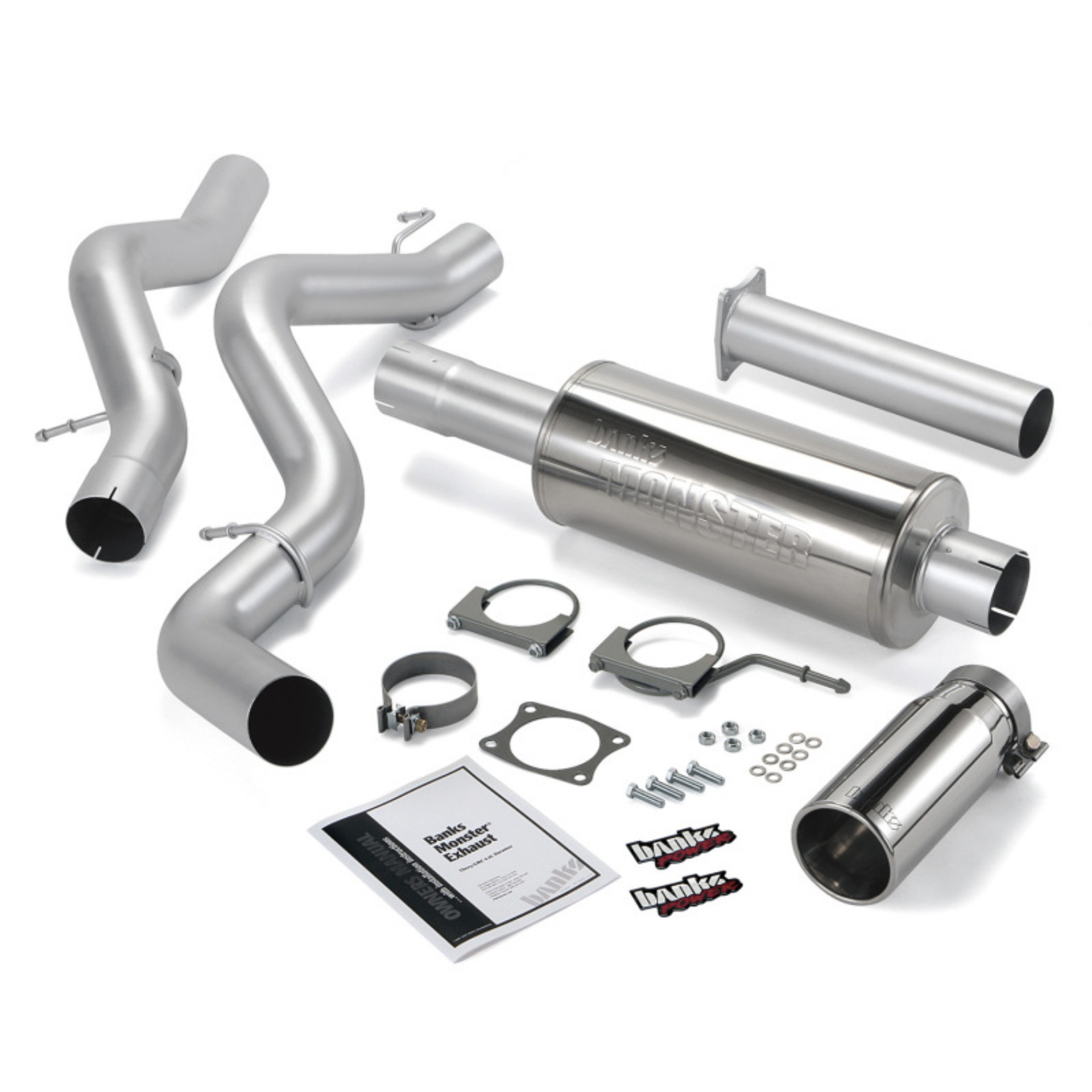 Picture of Banks Power 02-05 Chevy 6-6L EC-CCSB Monster Exhaust System - SS Single Exhaust w- Chrome Tip