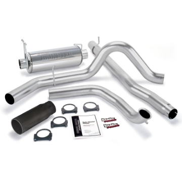 Picture of Banks Power 00-03 Ford 7-3L - Excursion Monster Exhaust System - SS Single Exhaust w- Black Tip