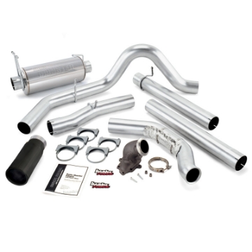 Picture of Banks Power 00-03 Ford 7-3L - Excursion Monster Exh w- Power Elbow - SS Single Exh w- Black Tip