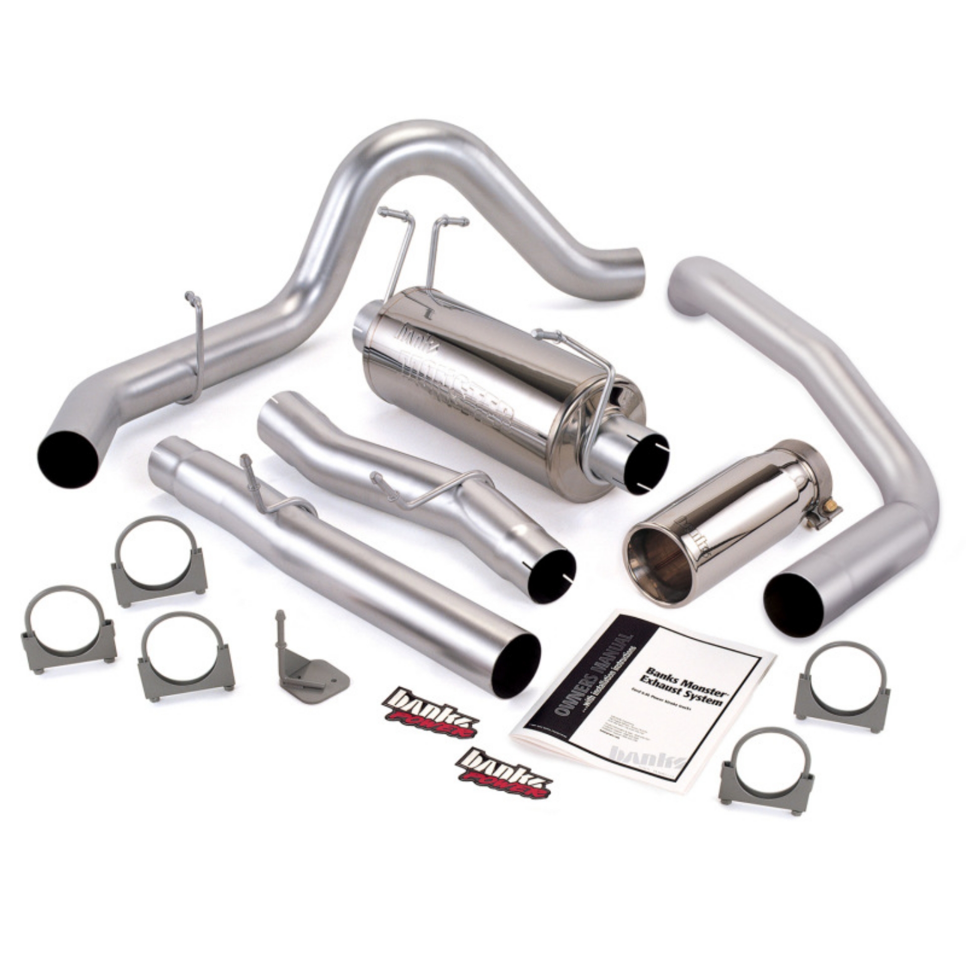 Picture of Banks Power 03-07 Ford 6-0L CCSB Monster Exhaust System - SS Single Exhaust w- Chrome Tip