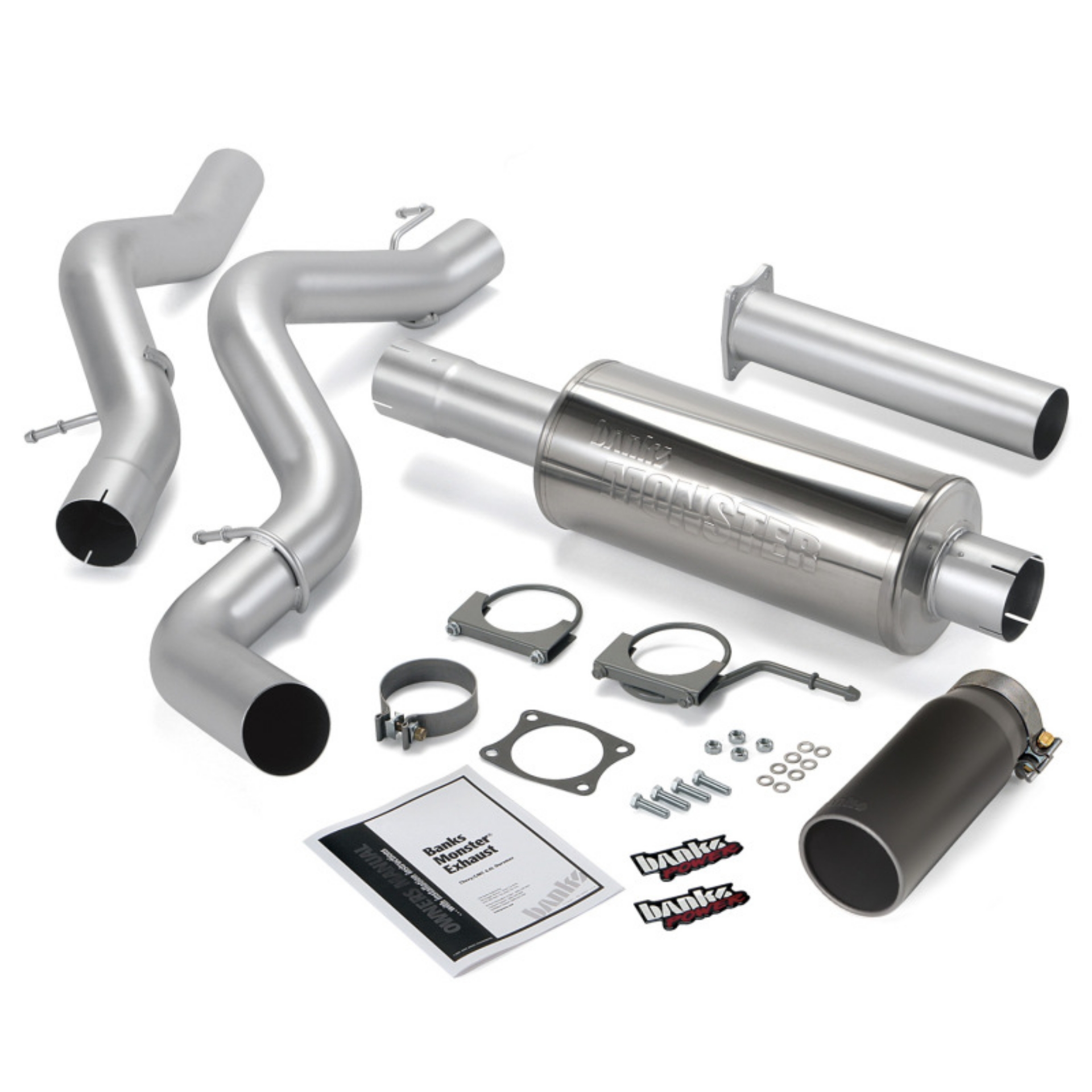 Picture of Banks Power 06-07 Chevy 6-6L SCLB Monster Exhaust System - SS Single Exhaust w- Black Tip