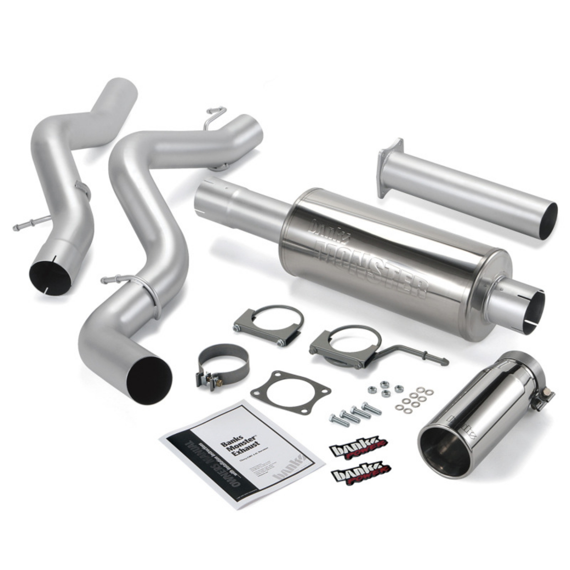 Picture of Banks Power 06-07 Chevy 6-6L CCSB Monster Exhaust System - SS Single Exhaust w- Chrome Tip