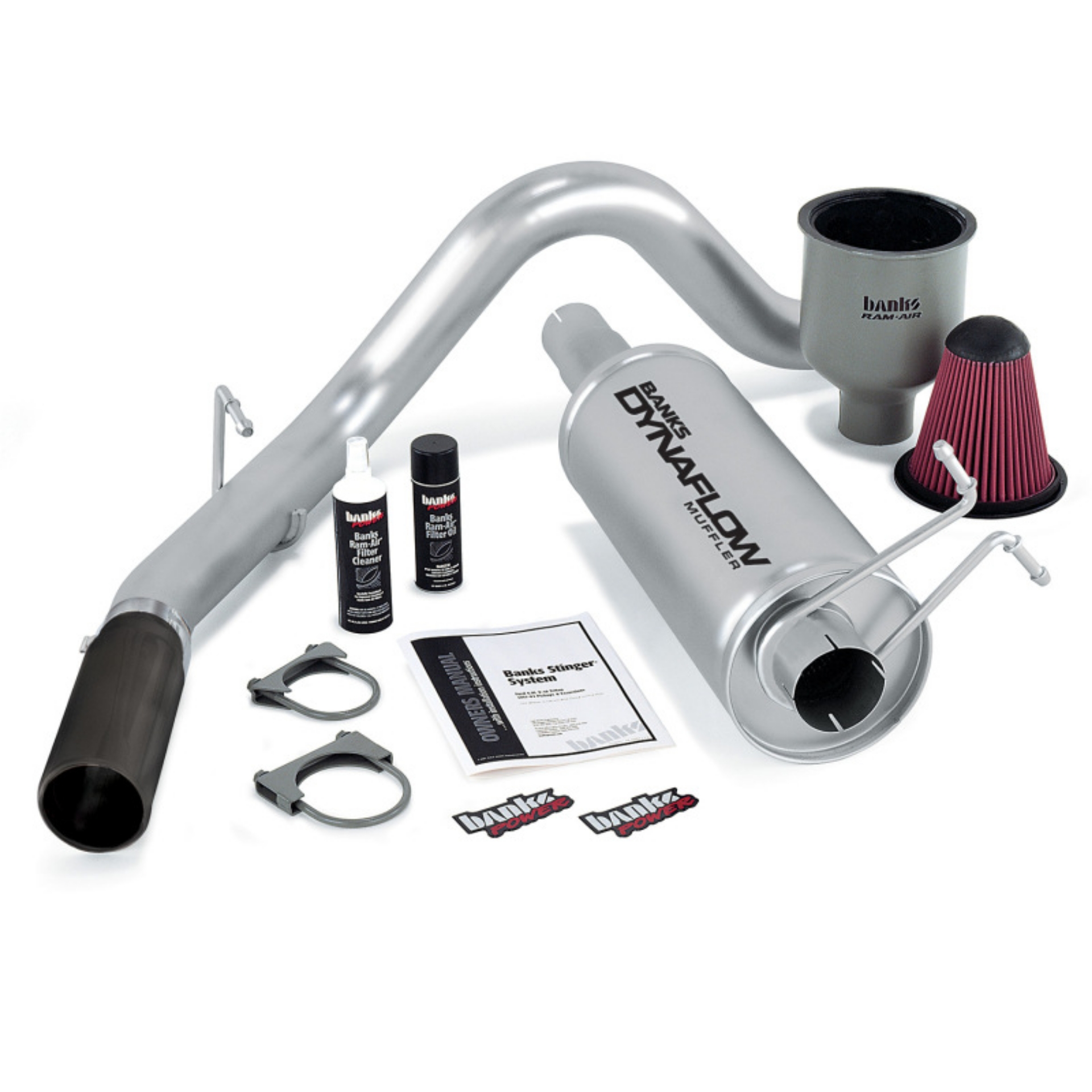 Picture of Banks Power 99-04 Ford 6-8L Ext-Crew S-D Stinger System - SS Single Exhaust w- Black Tip