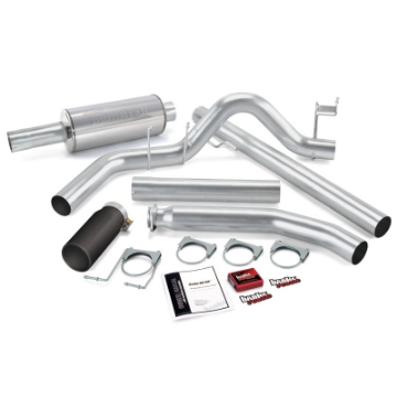 Picture of Banks Power 01 Dodge 5-9L Std Cab Git-Kit - SS Single Exhaust w- Black Tip