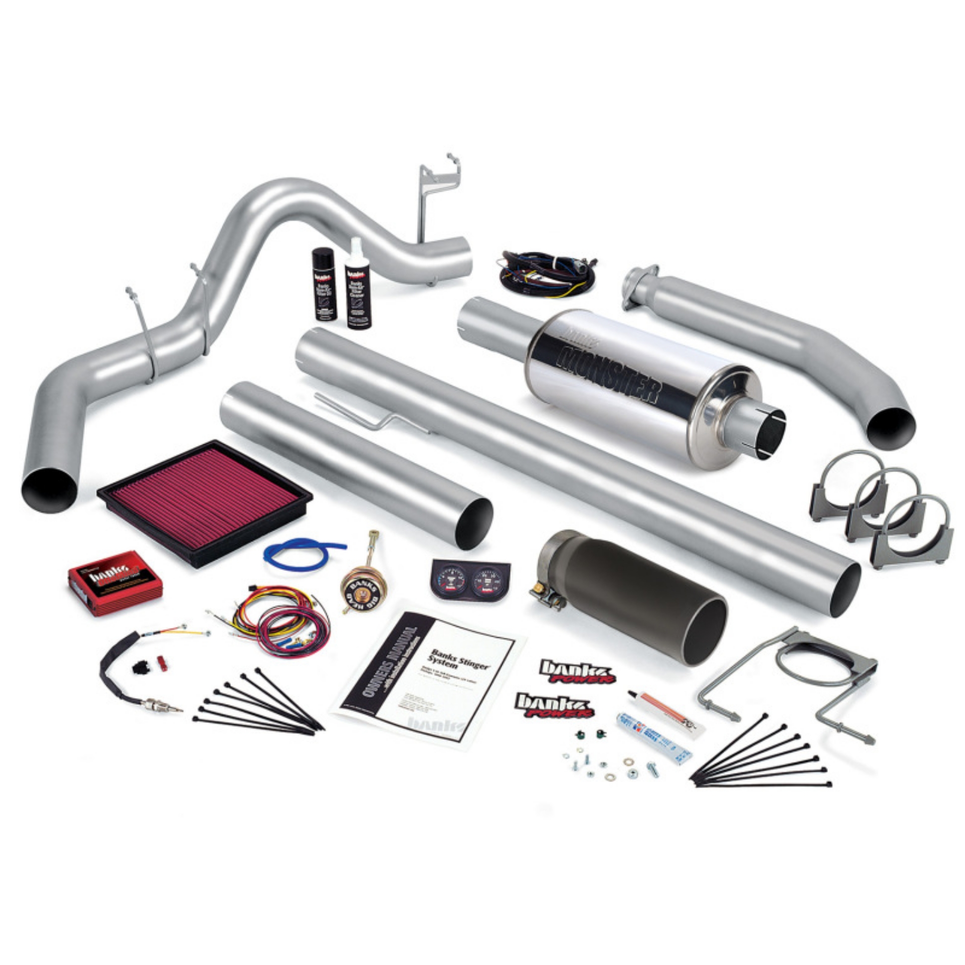 Picture of Banks Power 99-00 Dodge 5-9L Std Cab Stinger System - SS Single Exhaust w- Black Tip