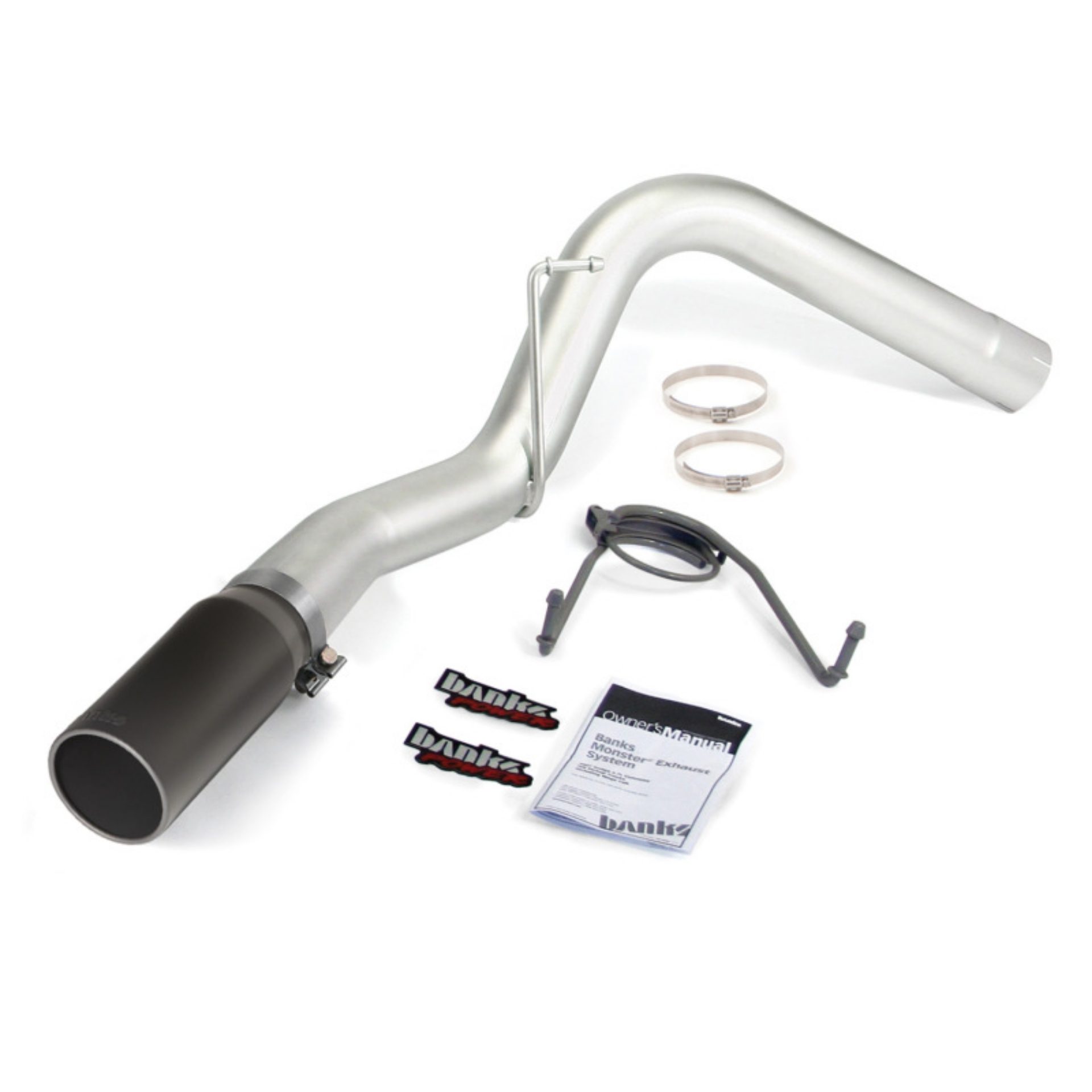 Picture of Banks Power 07-12 Dodge 6-7L SCLB-Mega Cab-SB Monster Exhaust Sys - SS Single Exhaust w- Black Tip