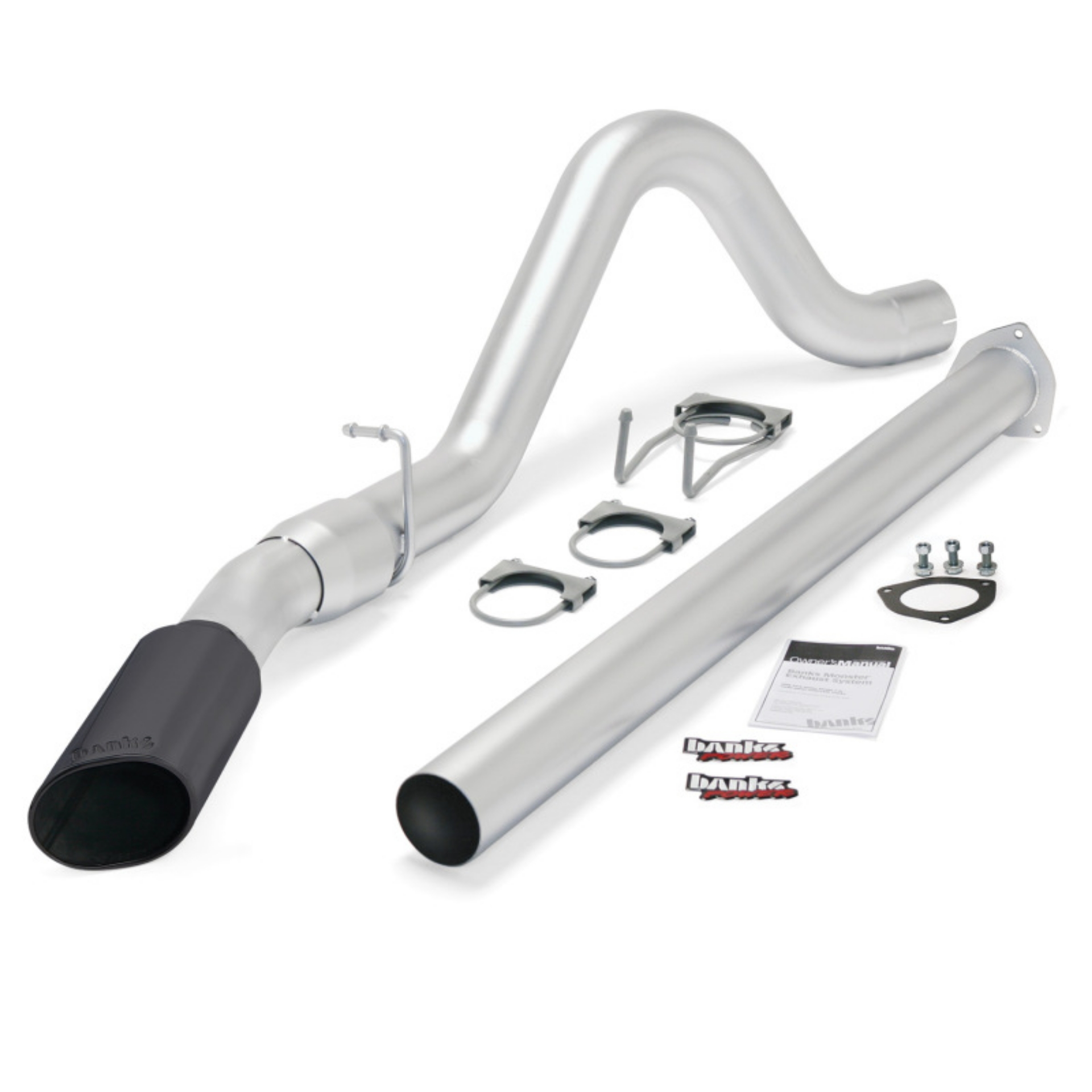 Picture of Banks Power 11-13 Ford 6-7L F250-350 Monster Exh Sys - SS Single Exh w- Blk Tip