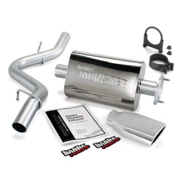 Picture of Banks Power 04-06 Jeep 4-0L Wrangler Unlimited Monster Exhaust Sys - SS Single Exhaust w- Chrome Tip