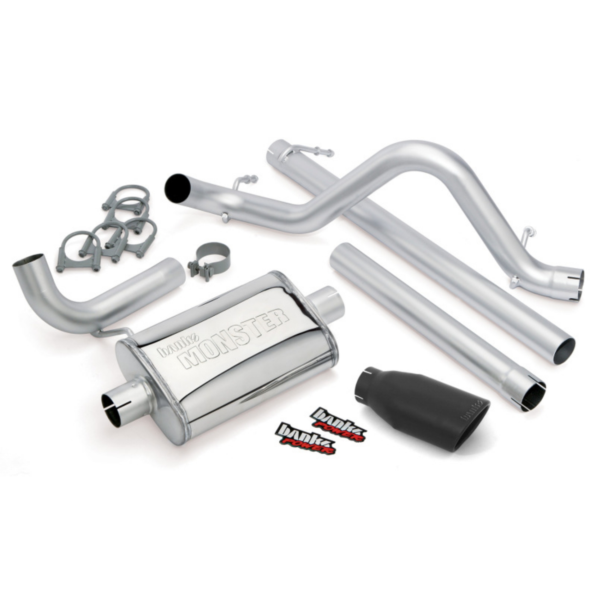 Picture of Banks Power 07-11 Jeep 3-8L Wrangler Unlimited - 4dr Monster Exh Sys - SS Single Exh w- Black Tip