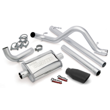 Picture of Banks Power 07-11 Jeep 3-8L Wrangler Unlimited - 4dr Monster Exh Sys - SS Single Exh w- Black Tip