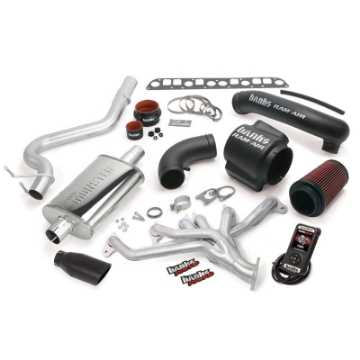 Picture of Banks Power 98-99 Jeep 4-0L Wrangler PowerPack System - SS Single Exhaust w- Black Tip