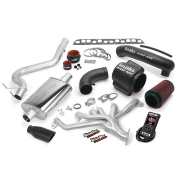 Picture of Banks Power 04-06 Jeep 4-0L Wrangler Unlimited PowerPack System - SS Single Exhaust w- Black Tip