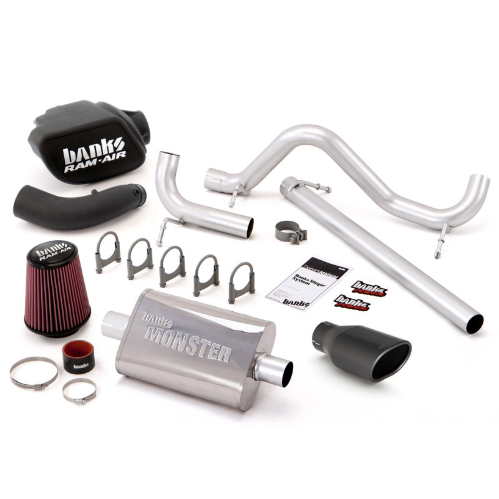 Picture of Banks Power 07-11 Jeep 3-8L Wrangler - 2dr Stinger Sys no AutoMind - SS Single Exh w- Black Tip
