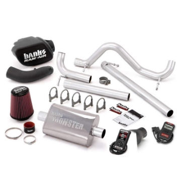 Picture of Banks Power 07-11 Jeep 3-8L Wrangler - 4dr Stinger Sys w- AutoMind - SS Single Exhaust w- Black Tip