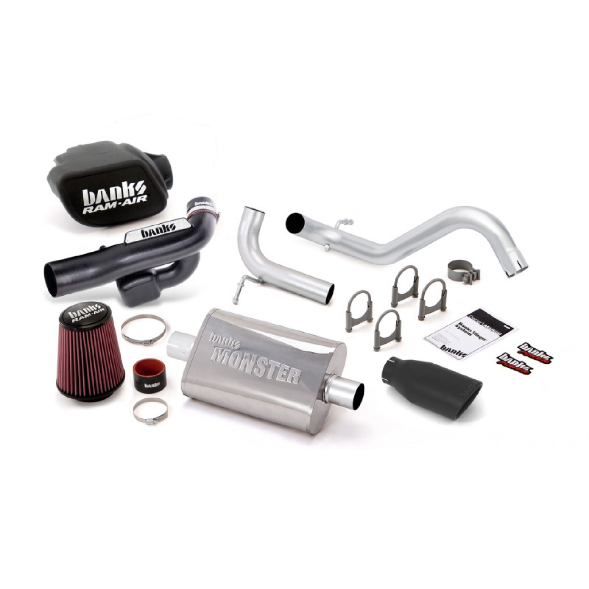 Picture of Banks Power 12-15 Jeep 3-6L Wrangler All 2dr Stinger Sys no AutoMind - SS Single Exh w- Blk Tip